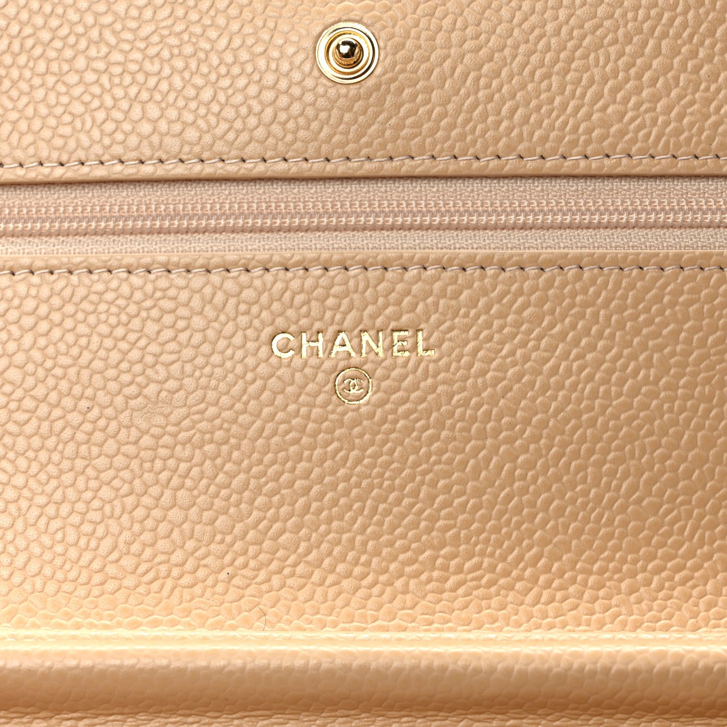 Chanel Caviar Quilted Wallet On Chain WOC Beige 6 of 11