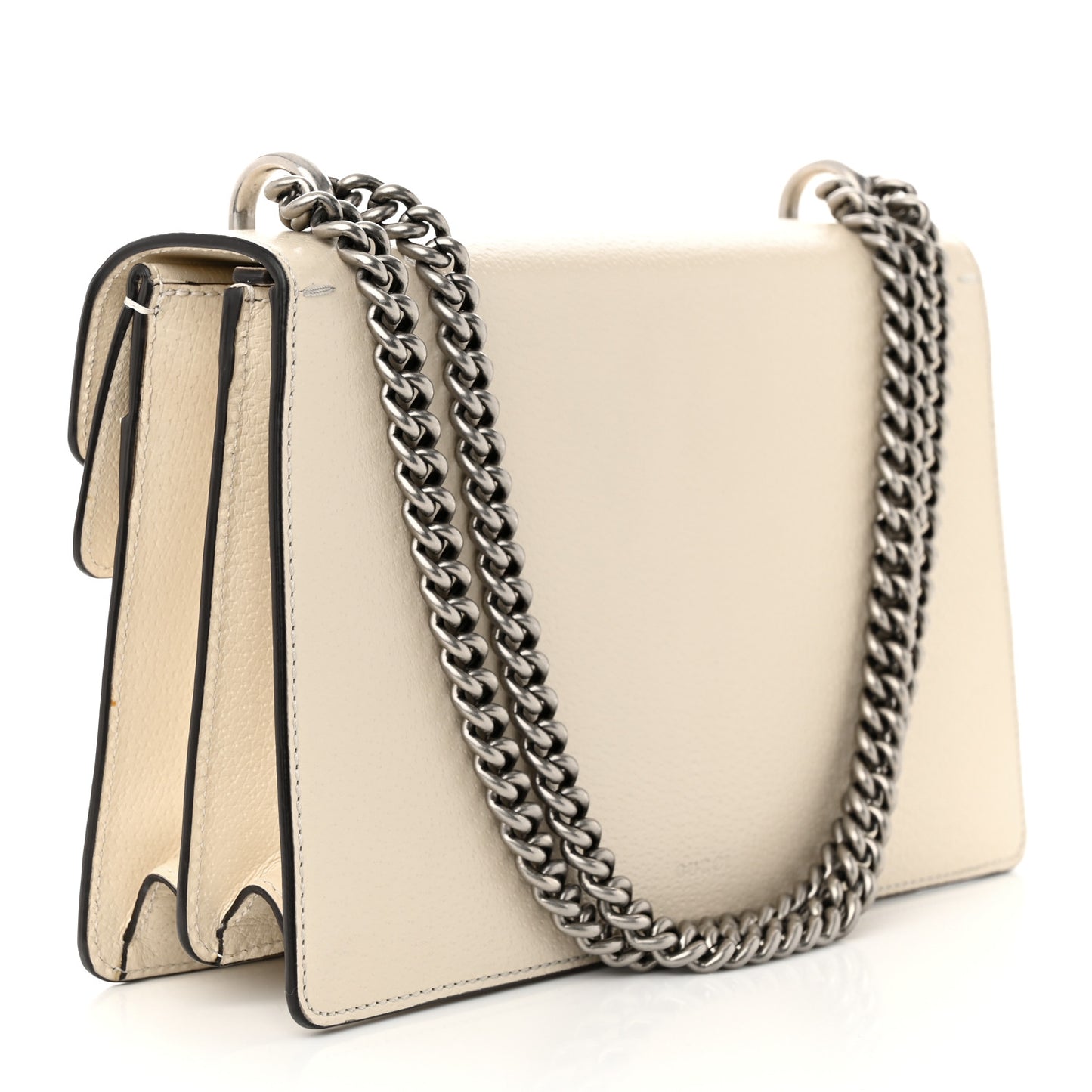 Textured Calfskin Crystal Small Dionysus Shoulder Bag Mystic White