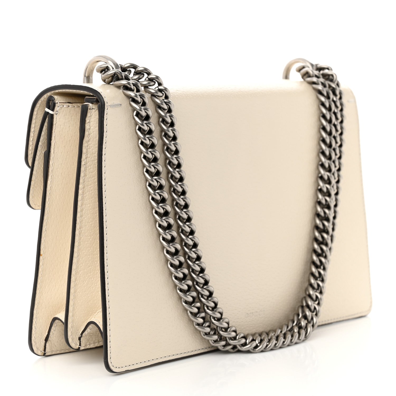 Gucci Textured Calfskin Crystal Small Dionysus Shoulder Bag Mystic White 3 of 14
