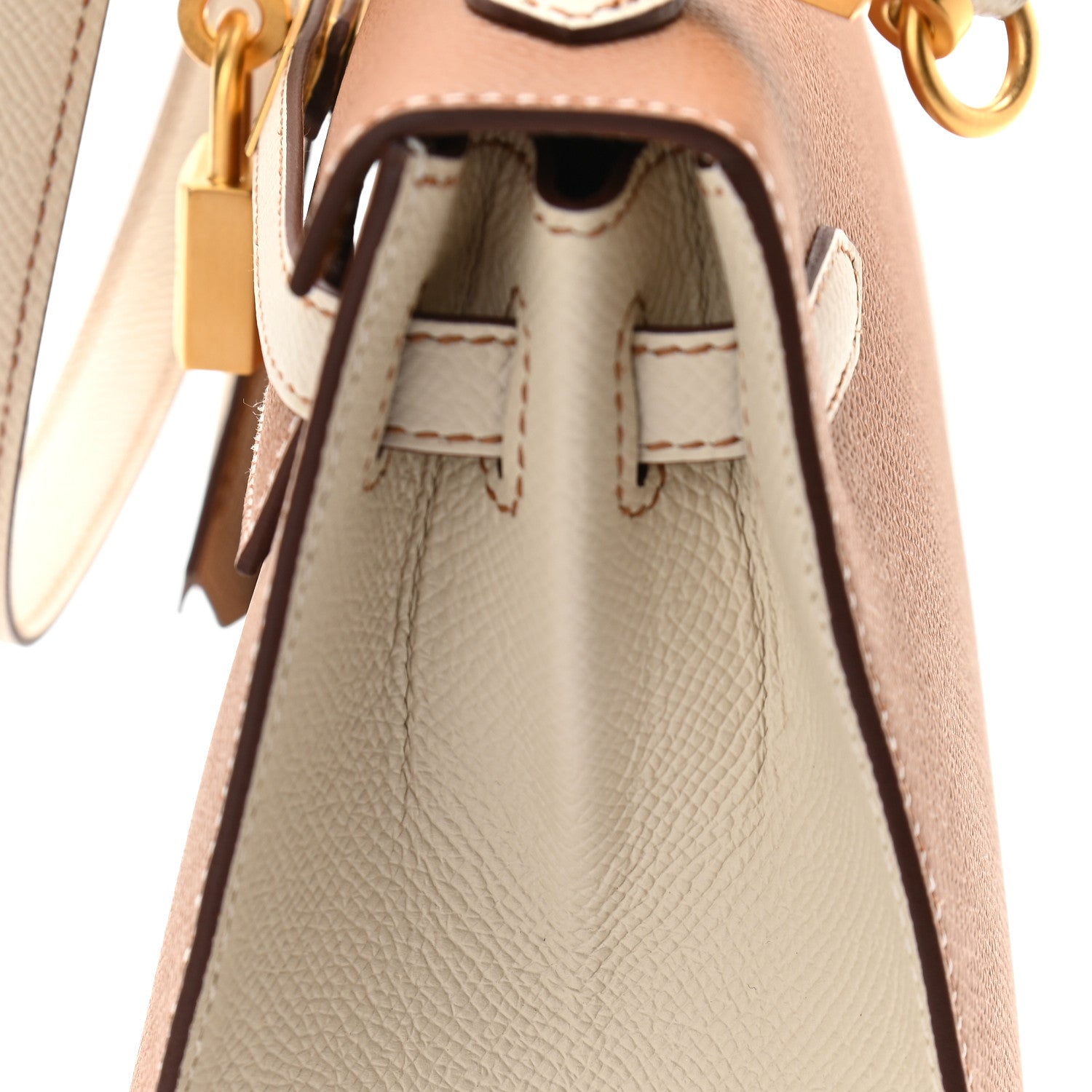 Hermes Epsom Horseshoe Kelly Sellier 25 Gold Craie 11 of 12