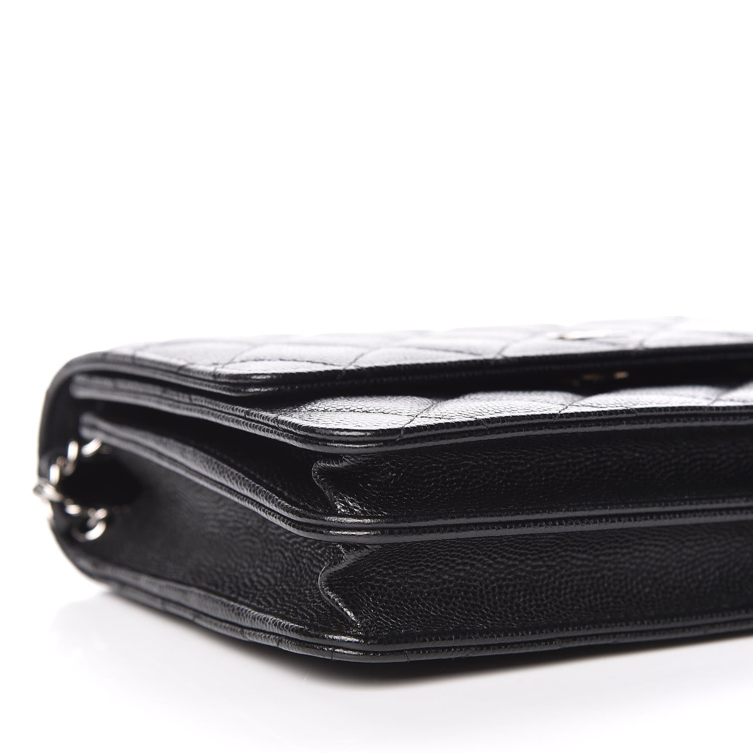 Chanel Caviar Quilted Square Wallet On Chain WOC Black 9 of 11