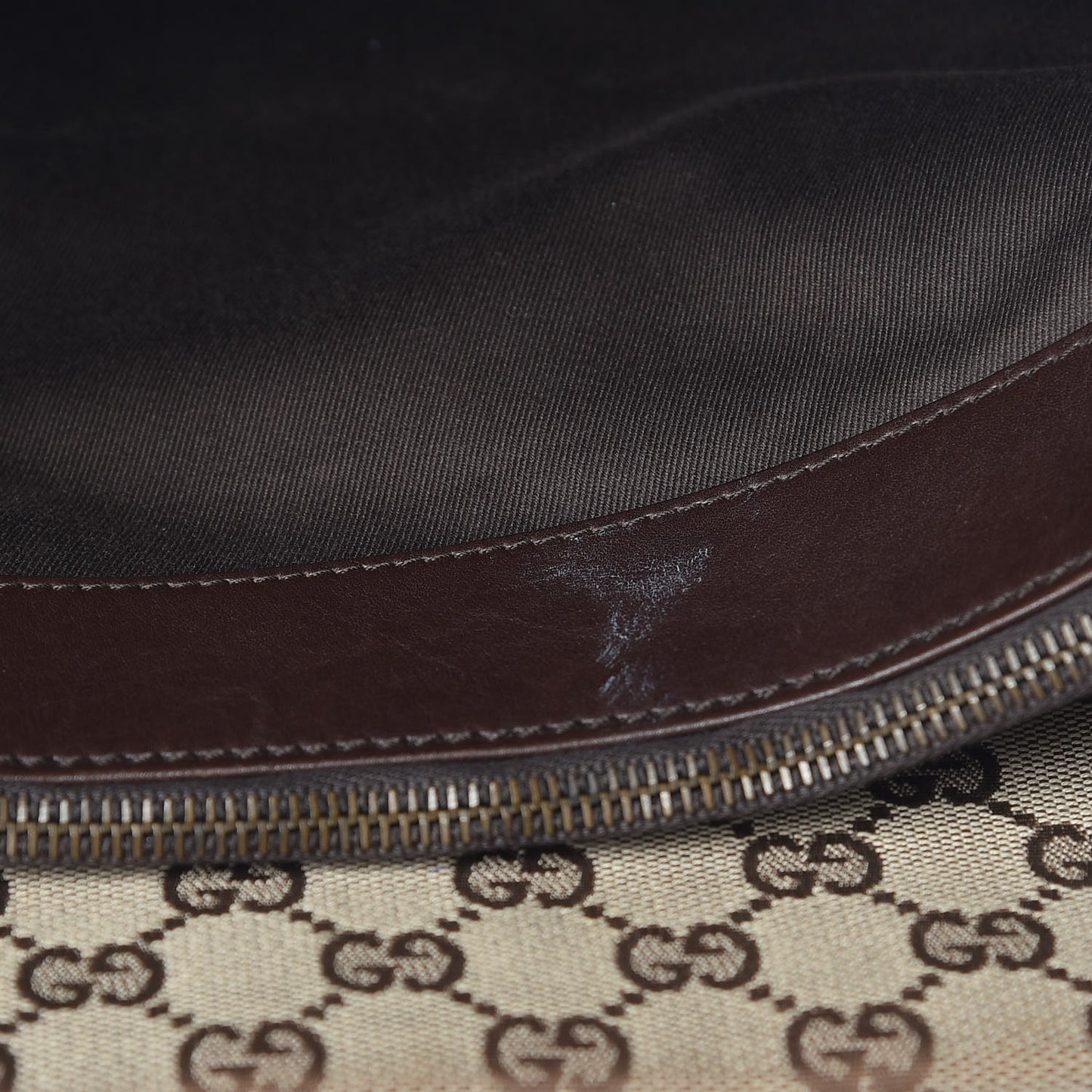 Monogram Woven Shoulder Bag Brown