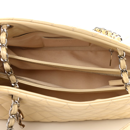Chanel Patent Quilted Medium Just Mademoiselle Bowling Bag Beige 6 of 12