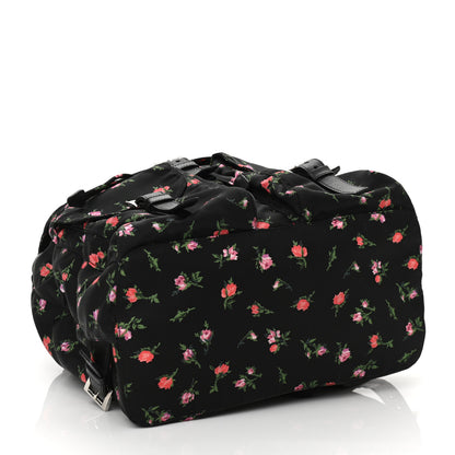 Prada Tessuto Nylon Saffiano Stampata Backpack Black Dis Rose 3 of 10