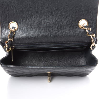 Chanel Caviar Quilted Mini Rectangular Flap Dark Grey 5 of 10