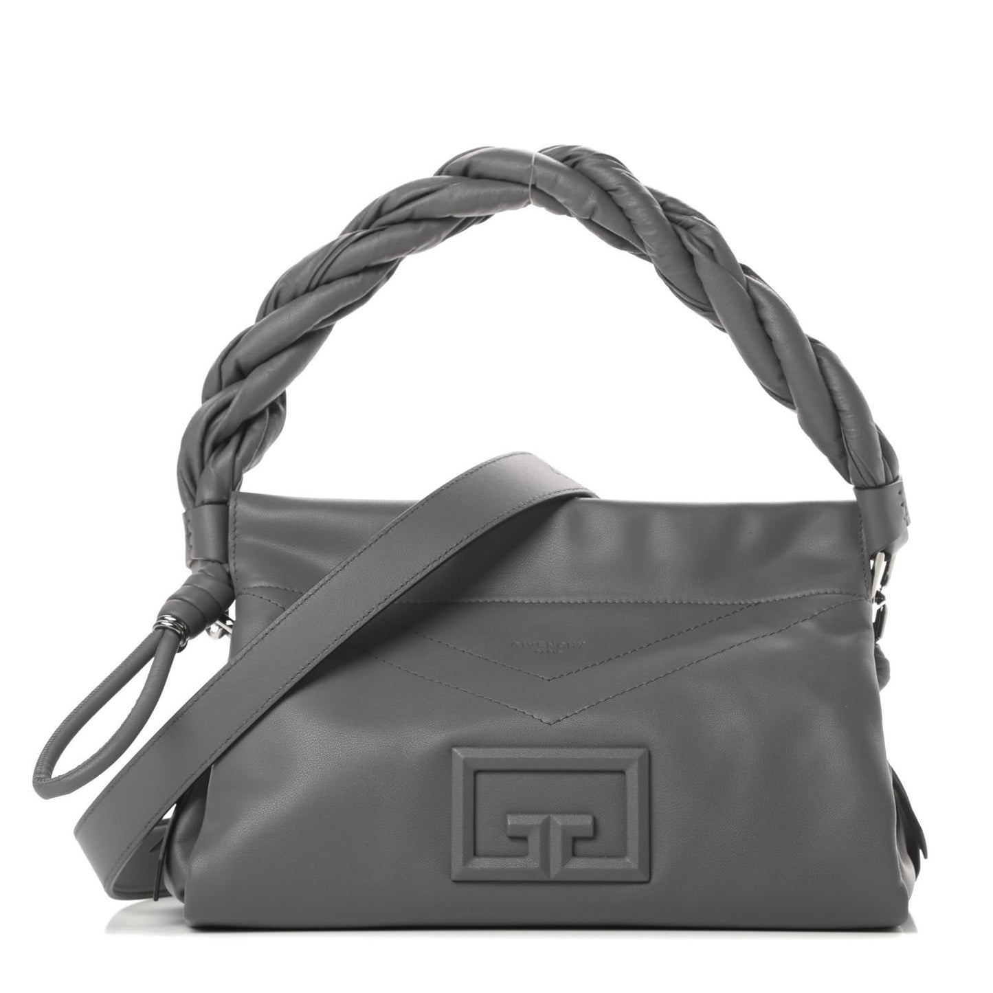 Calfskin Medium ID93 Satchel Storm Grey