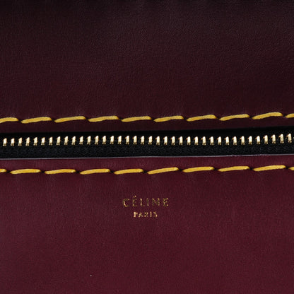 Celine Smooth Calfskin Small Edge Shoulder Bag Burgundy 7 of 7