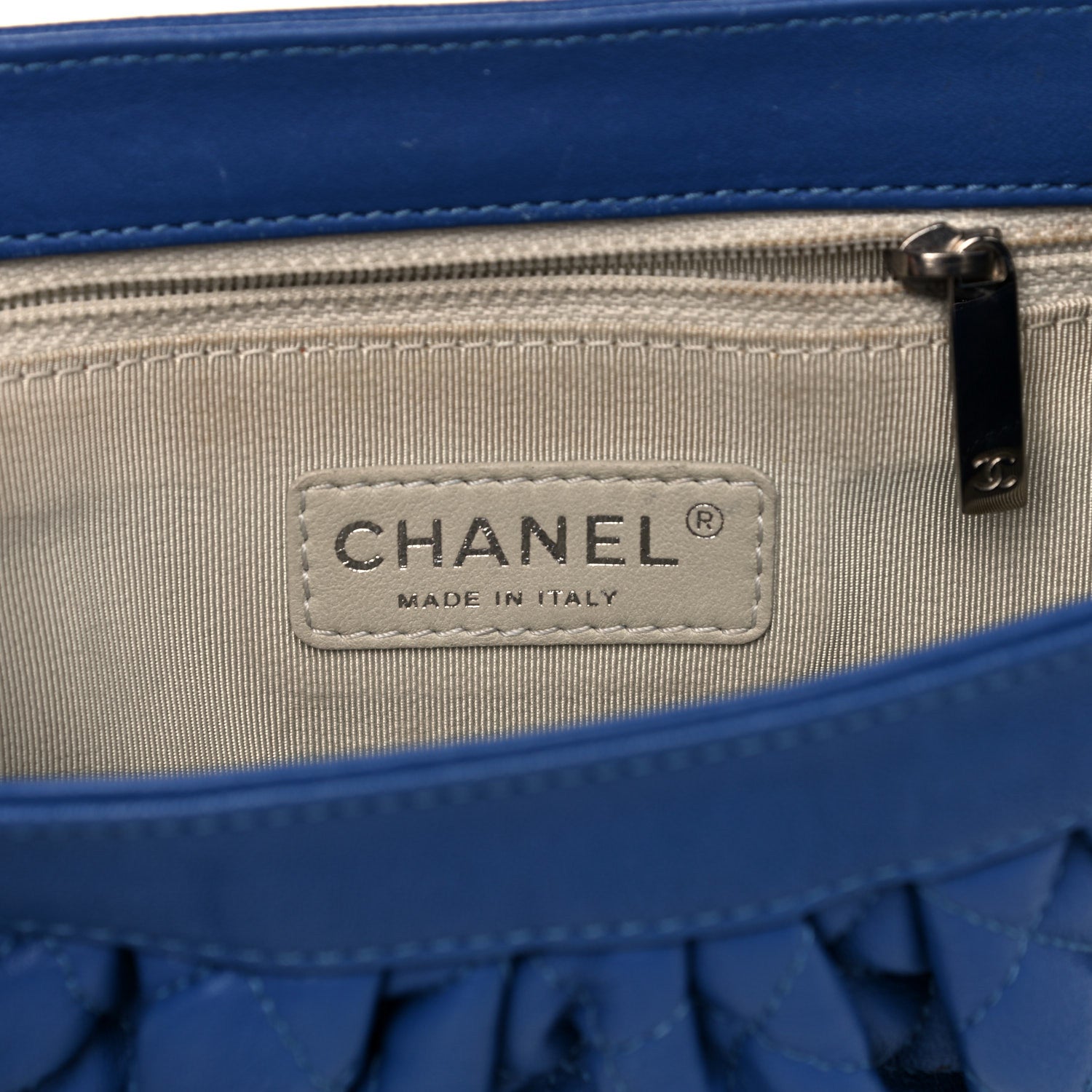 Chanel Washed Lambskin Quilted Mini Chain Around Flap Blue 5 of 14
