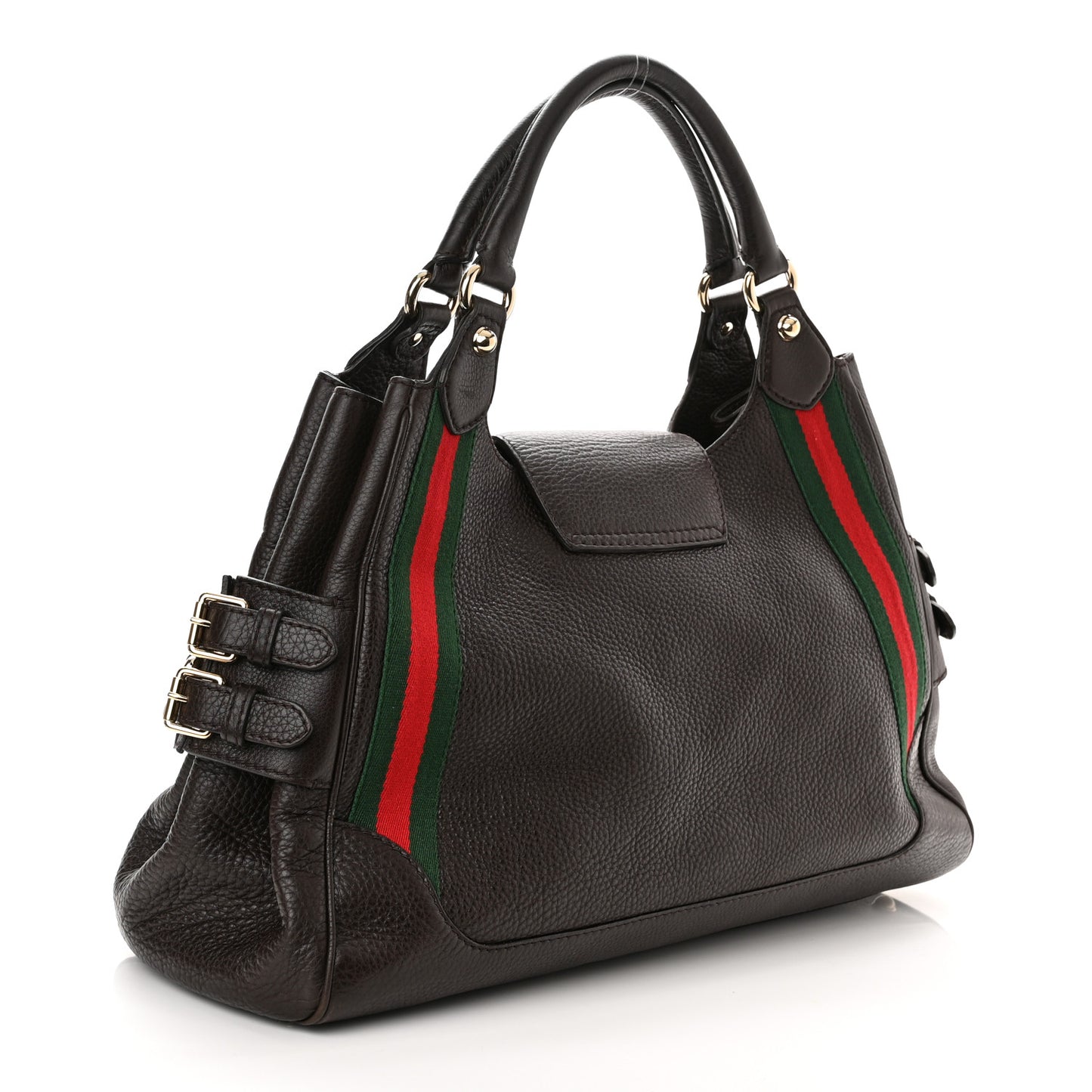 Calfskin Medium Web Heritage Shoulder Bag Black