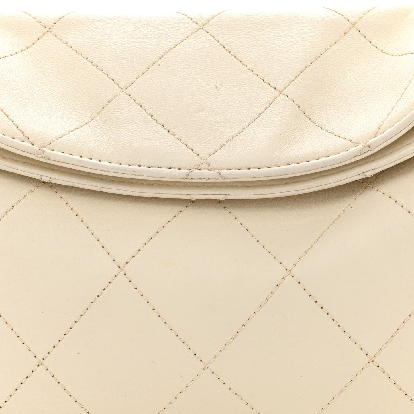 Lambskin Stitched Small Ultimate Soft Tote White