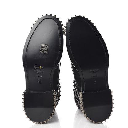 Saint Laurent Smooth Calfskin Studded Womens Punk Ranger Boots 38 Black 6 of 10