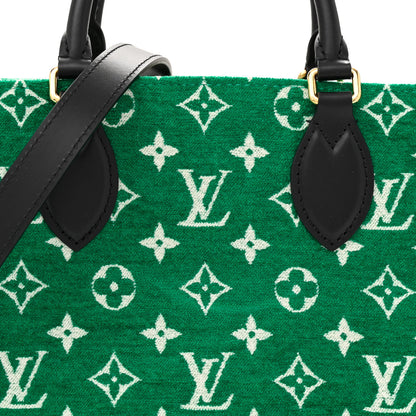Louis Vuitton Jacquard Velvet Monogram Onthego PM Green 7 of 10
