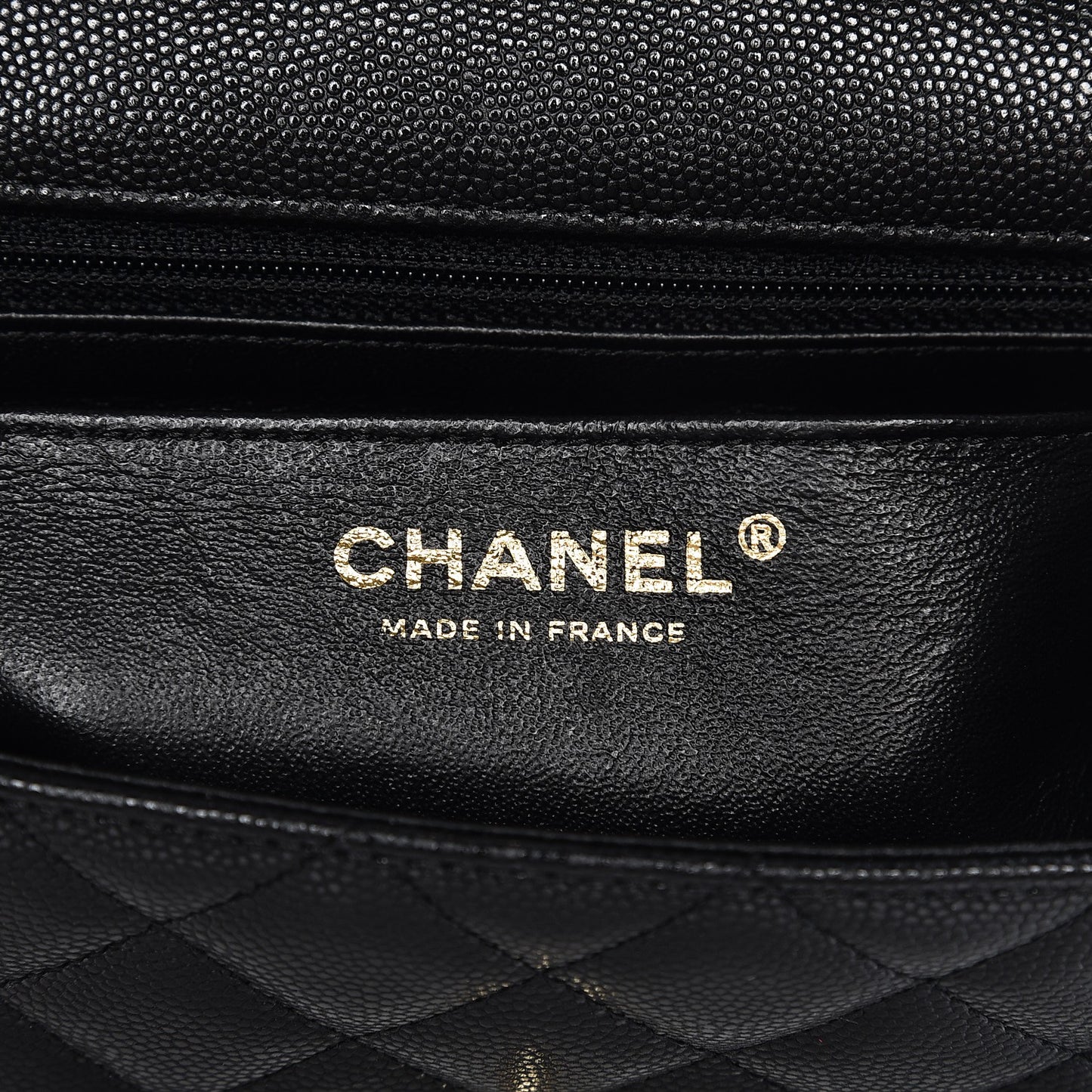 Caviar Quilted Mini Rectangular Flap Black