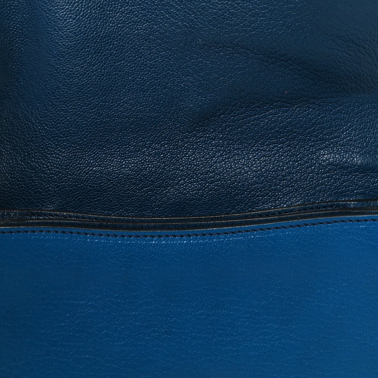 Vitello Phenix Madras Shoulder Bag Cobalto Marea