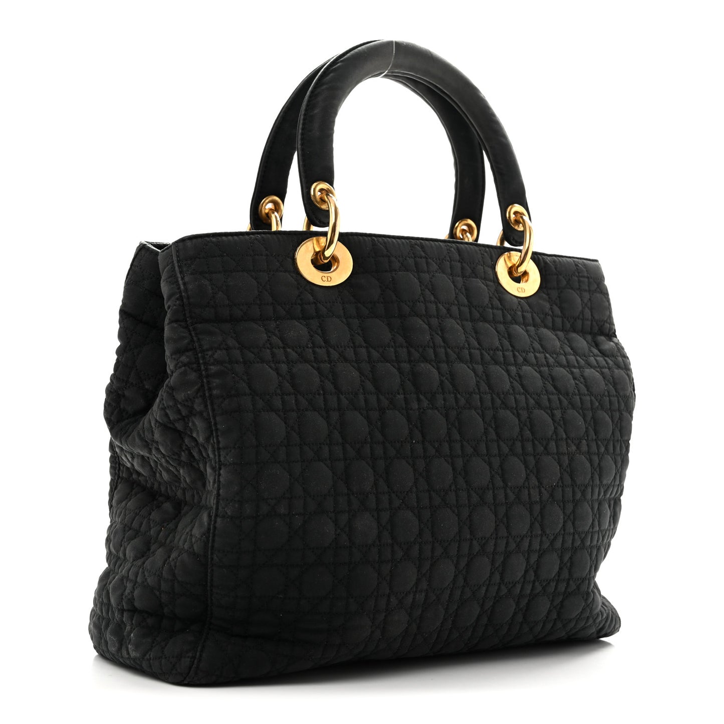 Nylon Cannage Large Lady Dior Black