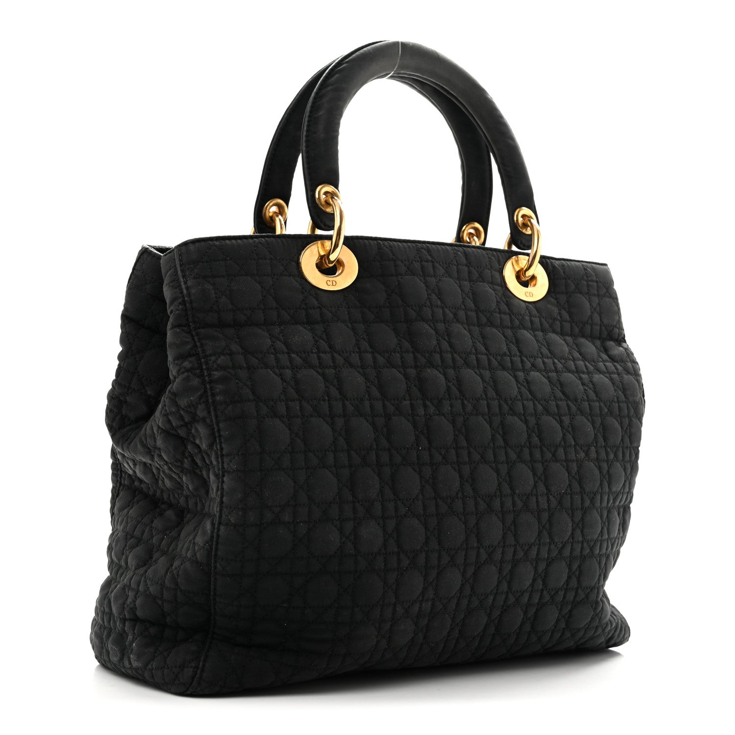 Christian Dior Nylon Cannage Large Lady Dior Black 3 of 15