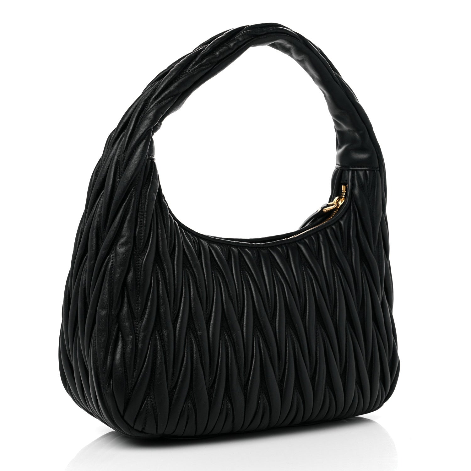 Miu Miu Nappa Matelasse Wander Large Hobo Black 3 of 8