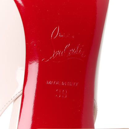 Christian Louboutin Patent So Jane Sling 55 Pump 39 Leche 8 of 9