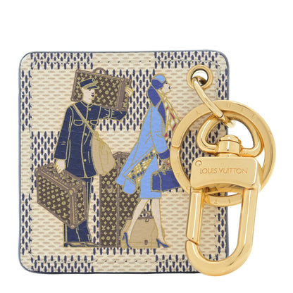Louis Vuitton Damier Azur Illustre Groom Key Holder 1 of 4