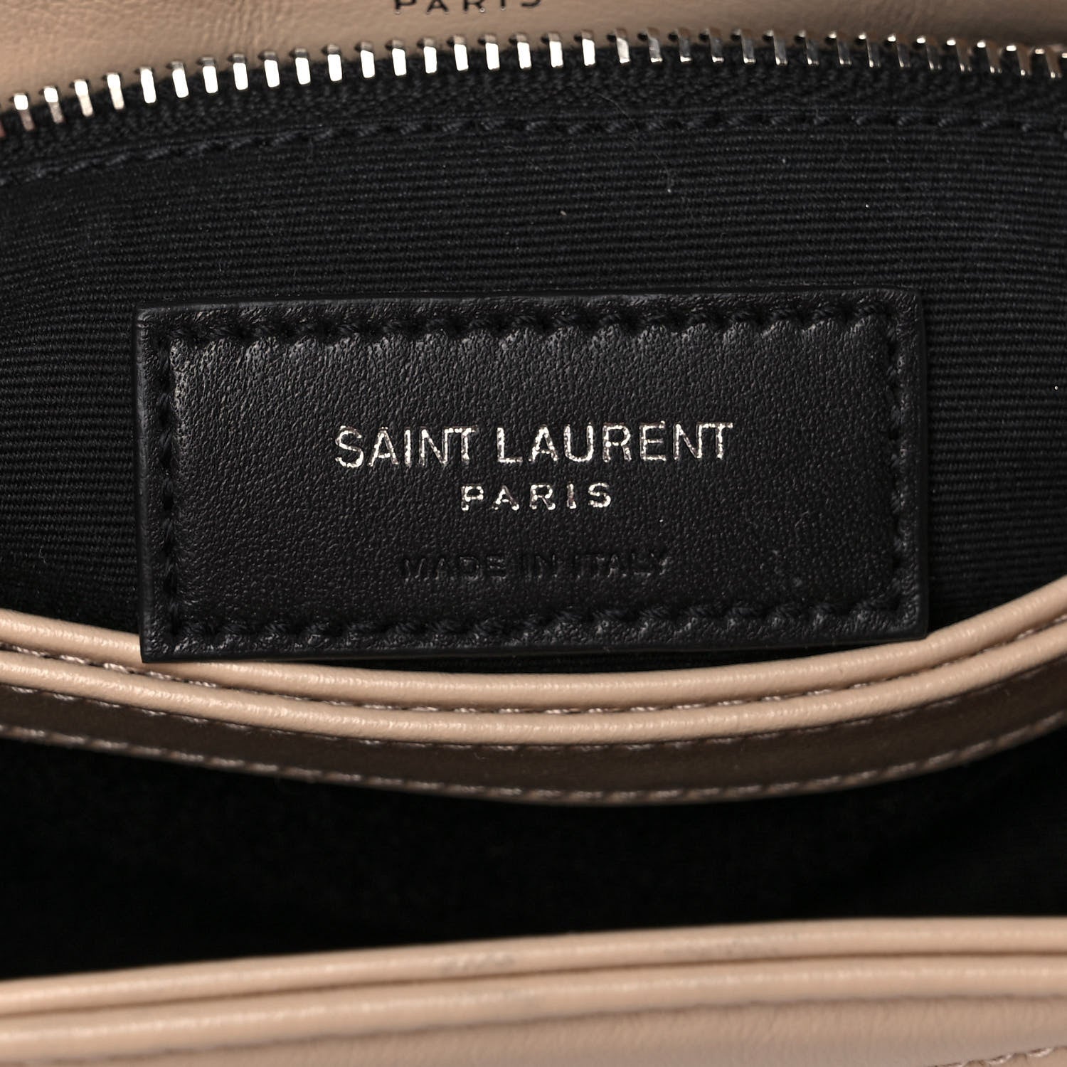 Saint Laurent Calfskin Y Quilted Monogram Toy Loulou Crossbody Bag Latte 7 of 11