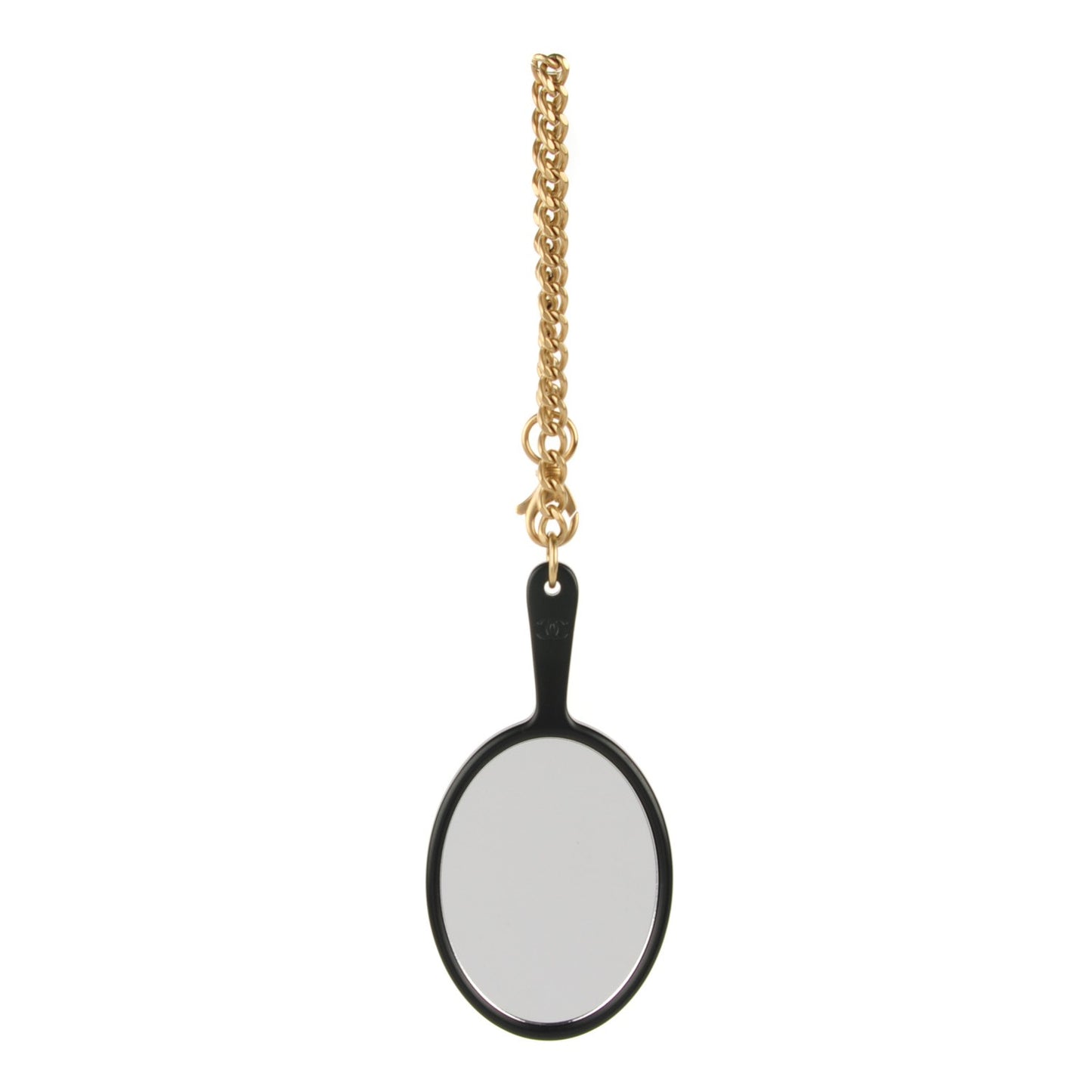 Lambskin Quilted CC Mirror Charm Black