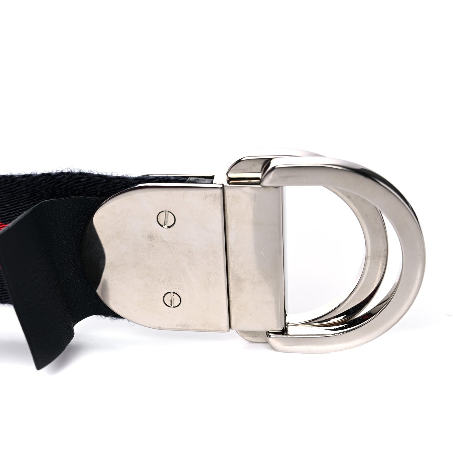 Gucci Nylon Buckle Web Belt 115 46 Red Blue 4 of 5