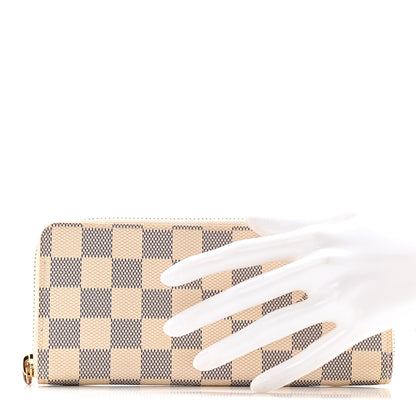 Louis Vuitton Damier Azur Clemence Wallet Rose Ballerine 2 of 11