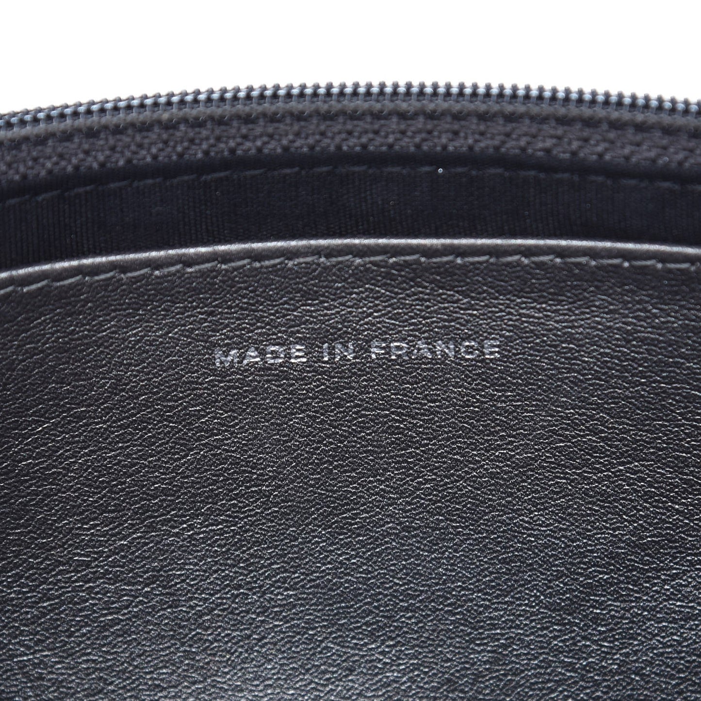 Metallic Caviar Half Moon Wallet On Chain WOC Dark Silver