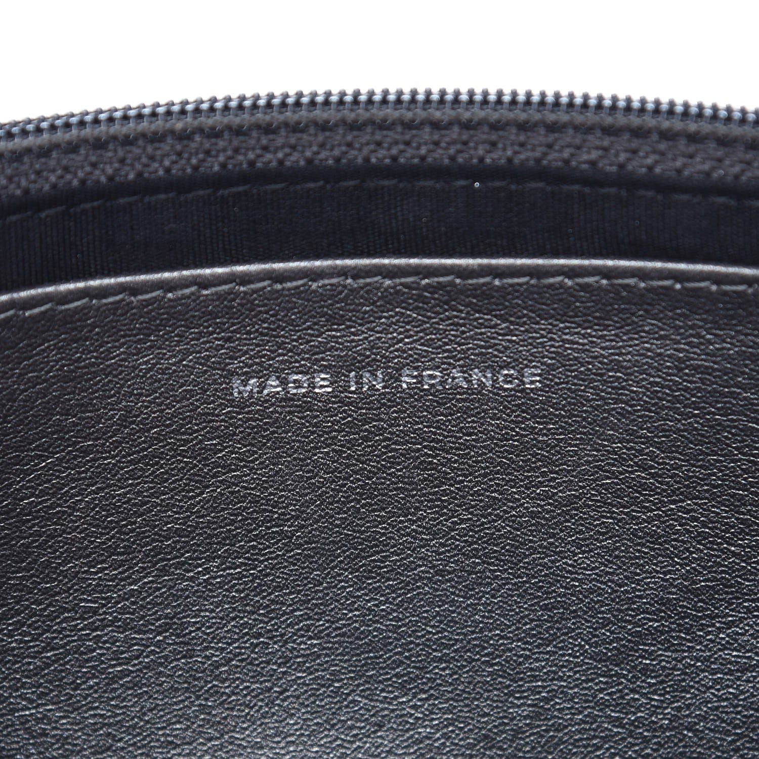 Chanel Metallic Caviar Half Moon Wallet On Chain WOC Dark Silver 7 of 9
