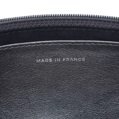 Chanel Metallic Caviar Half Moon Wallet On Chain WOC Dark Silver 7 of 9