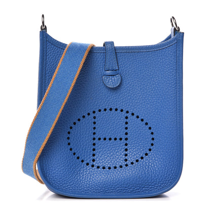 Hermes Taurillon Clemence Amazone Evelyne TPM Bleu Zellige 1 of 13