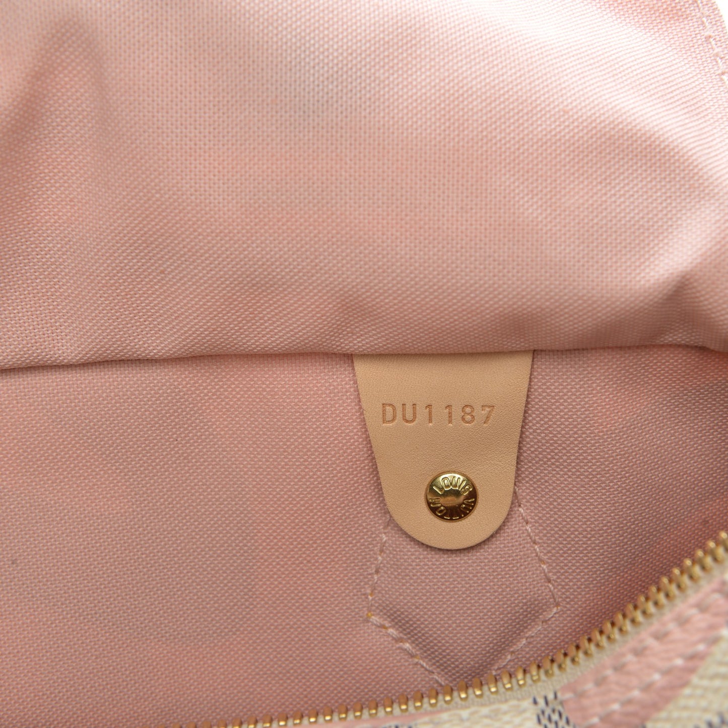 Damier Azur Tahitienne Speedy Bandouliere 30 Rose Ballerine