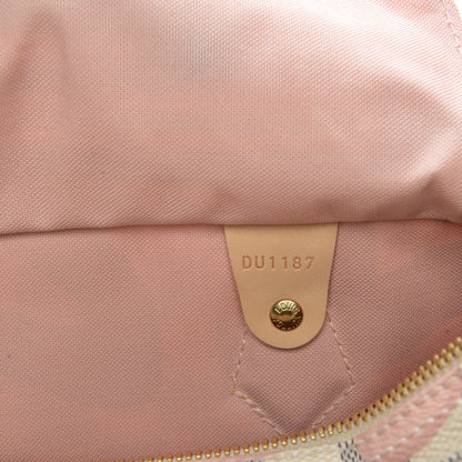 Louis Vuitton Damier Azur Tahitienne Speedy Bandouliere 30 Rose Ballerine 7 of 7