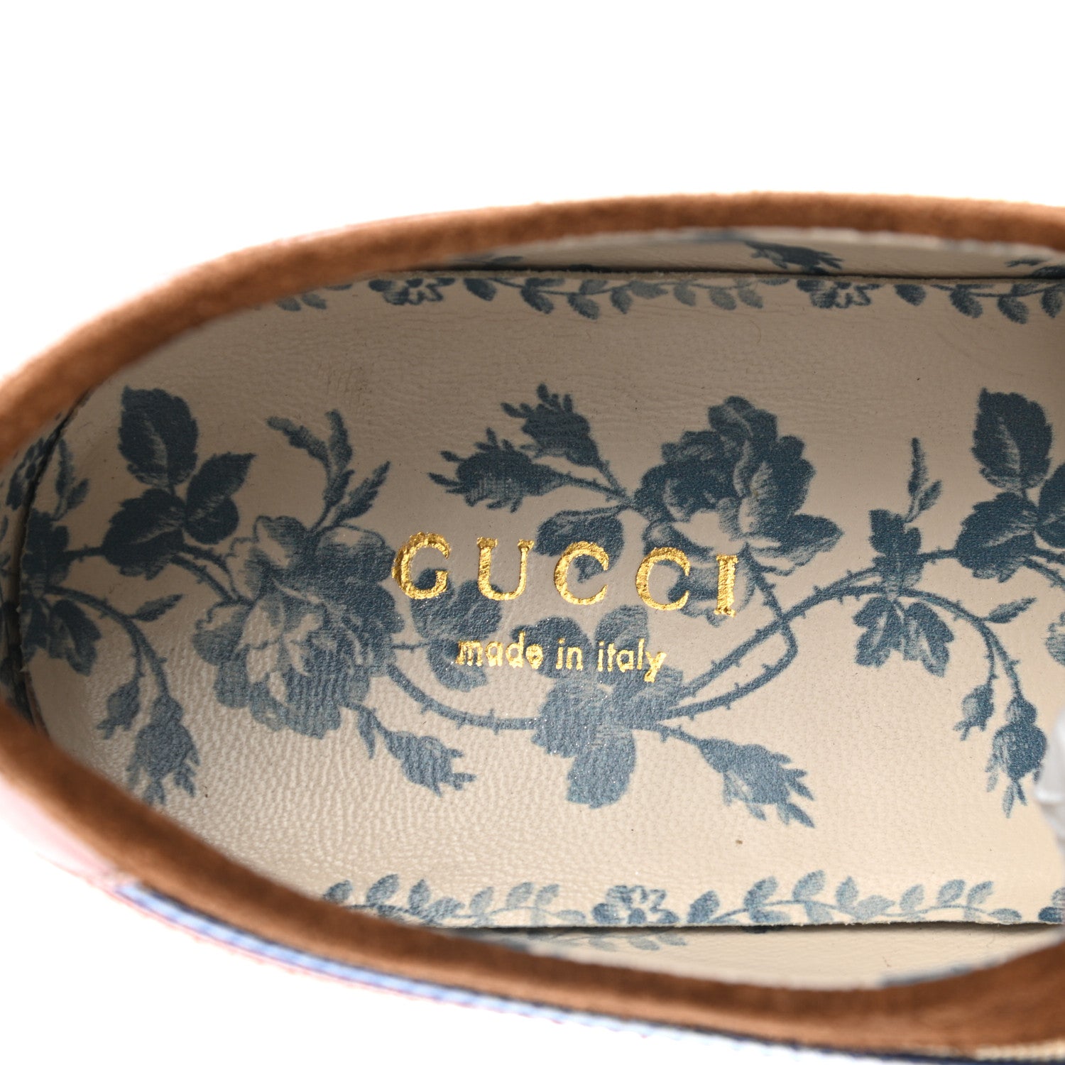 Gucci Suede Monogram Web Womens Falacer Sneakers 37 Nocciola Beige Mystic White Hibiscus Red 7 of 10