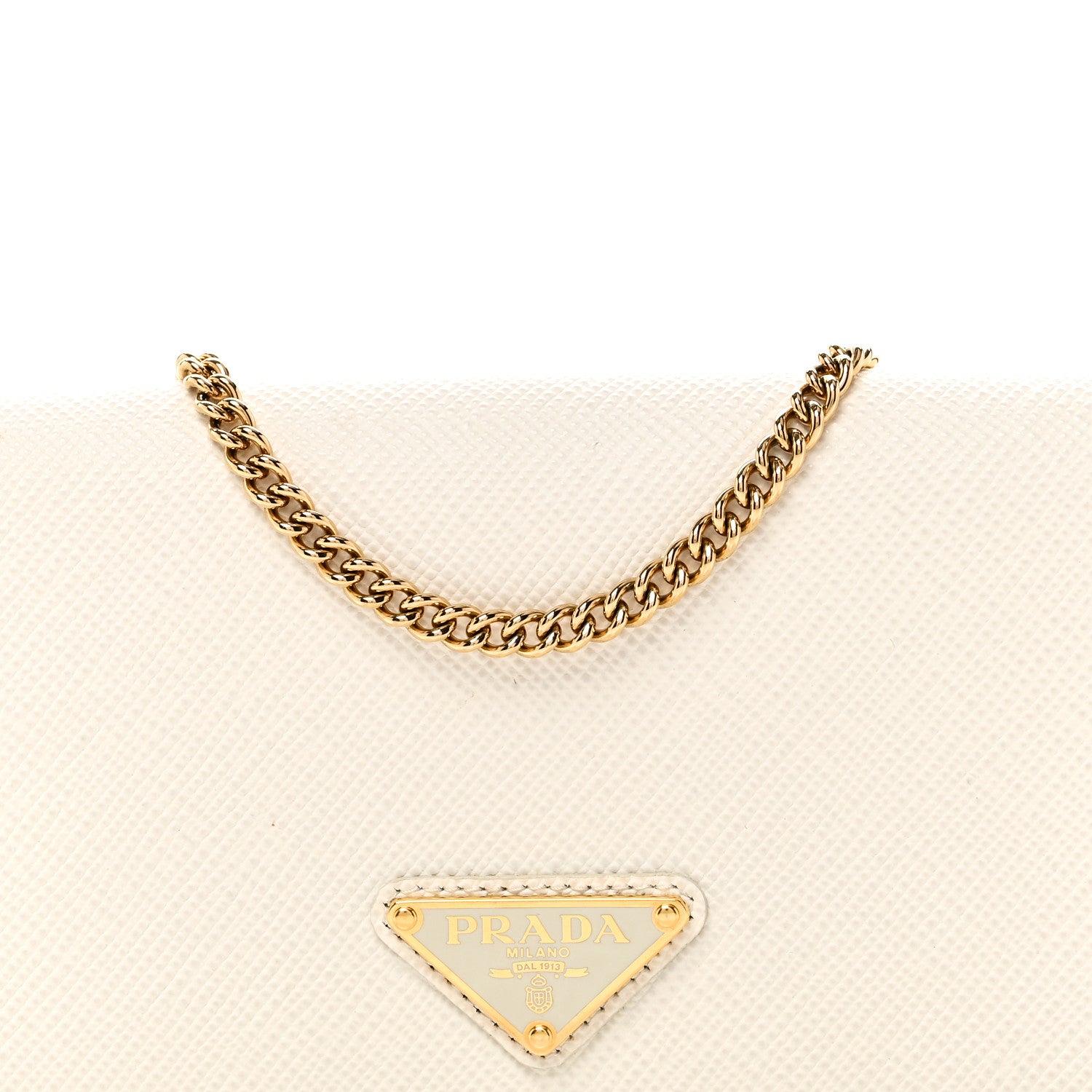 Prada Saffiano Cuir Triangle Logo Miniborse White 6 of 8