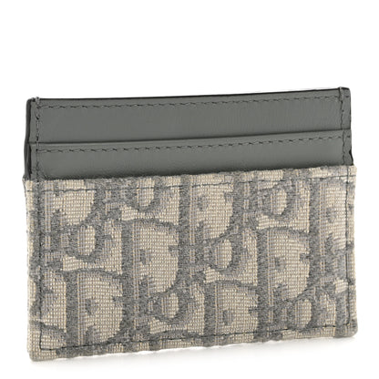 Christian Dior Oblique Calfskin 30 Montaigne Freesia Card Holder Grey 3 of 10