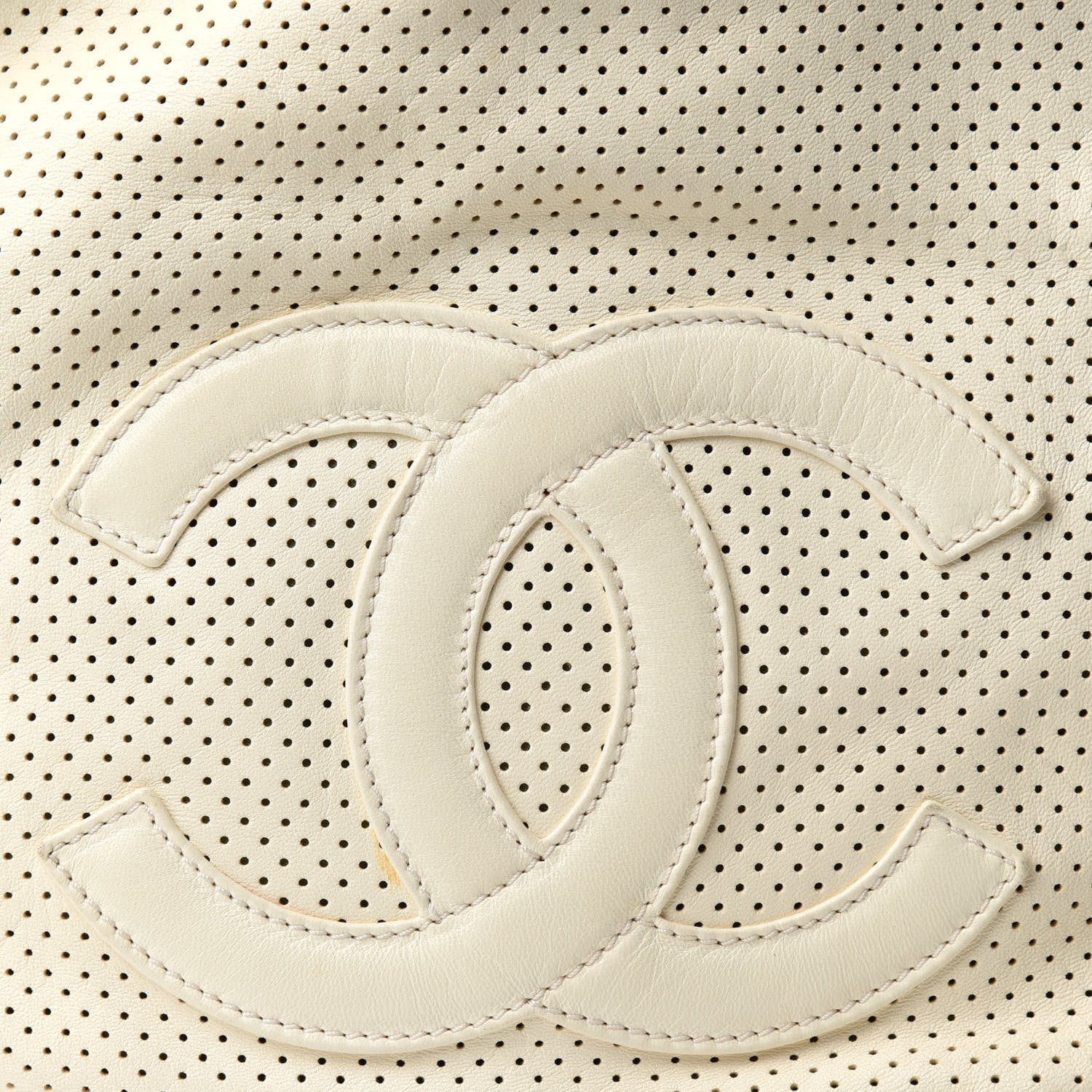 Chanel Lambskin Perforated Baseball Spirit Ligne Bag White Green 10 of 10