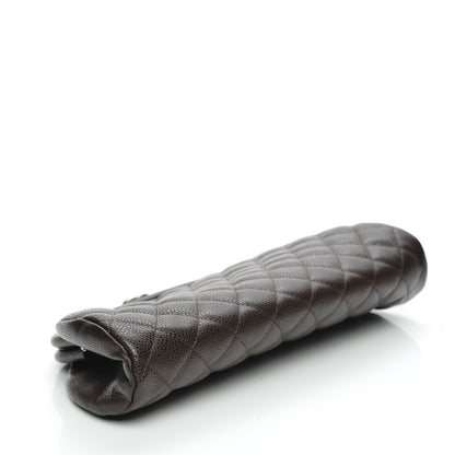 Chanel Caviar Quilted Timeless Clutch Dark Brown 4 of 7