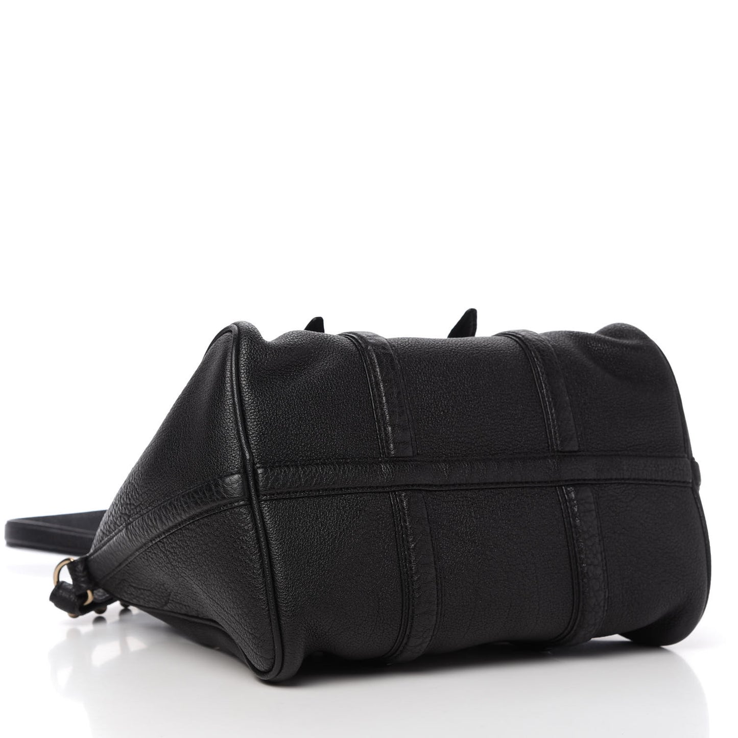 Pebbled Calfskin Daria Duffel Bag Black
