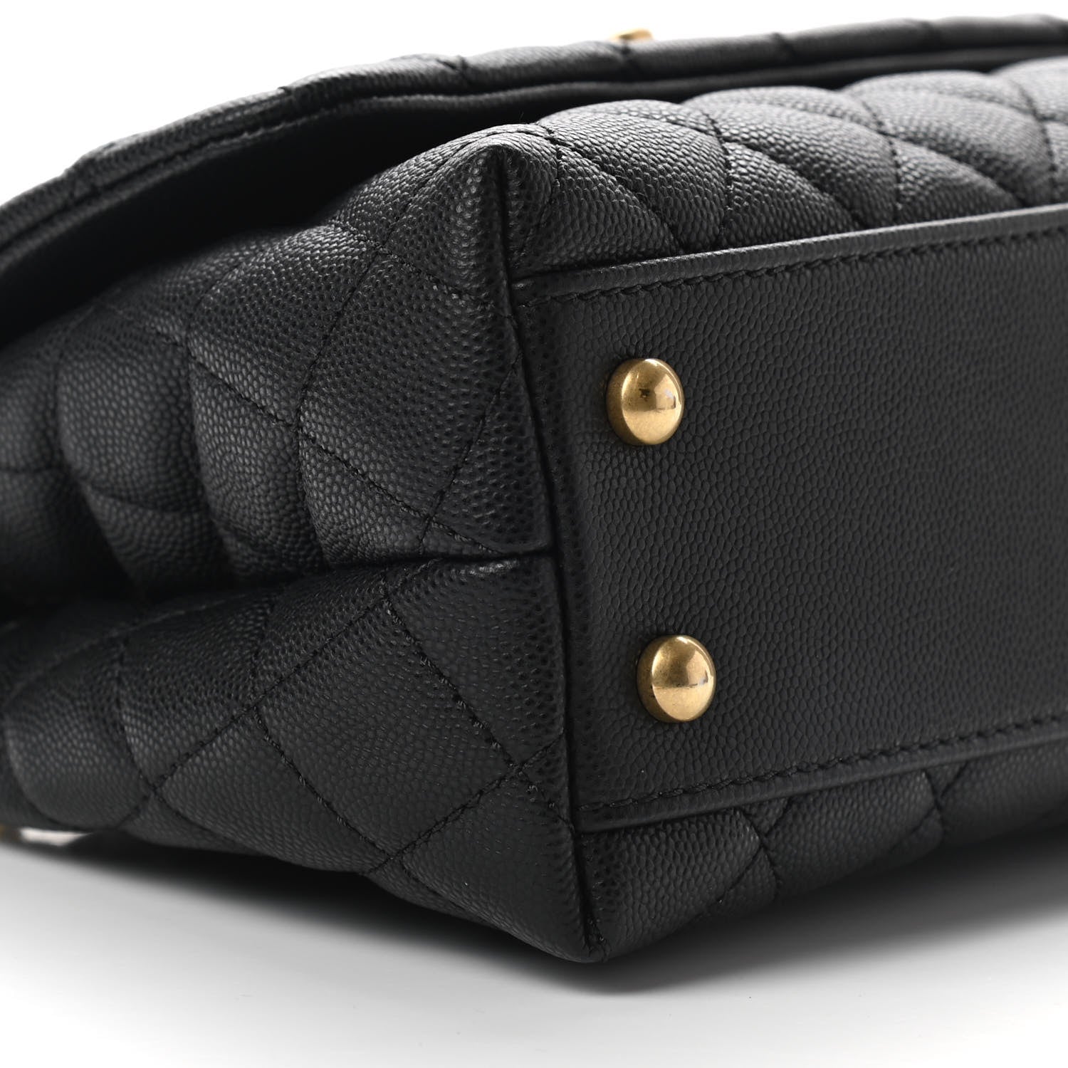 Chanel Caviar Lizard Embossed Quilted Mini Coco Handle Flap Black 8 of 9