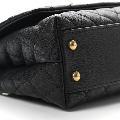 Chanel Caviar Lizard Embossed Quilted Mini Coco Handle Flap Black 8 of 9