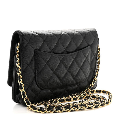 Chanel Caviar Quilted Wallet On Chain WOC Black 3 of 11