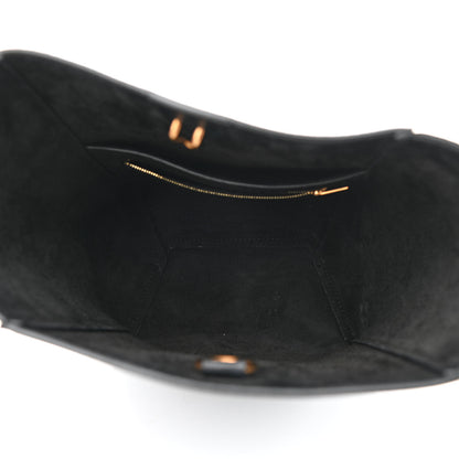 Celine Soft Grained Calfskin Small Sangle Bucket Bag Black 5 of 9