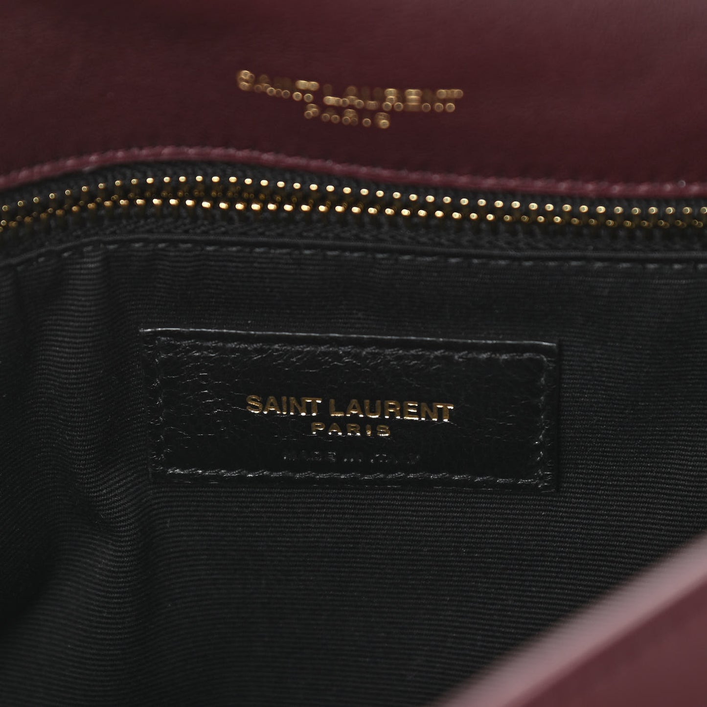 Lambskin Matelasse Monogram Medium Niki Chain Satchel Burgundy