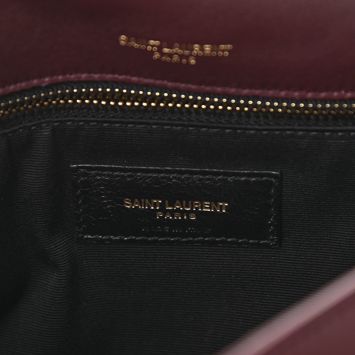 Saint Laurent Lambskin Matelasse Monogram Medium Niki Chain Satchel Burgundy 6 of 10