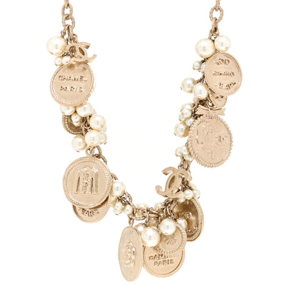 Chanel CC Medallion 100 Anniversary Chain Necklace Gold 1 of 4