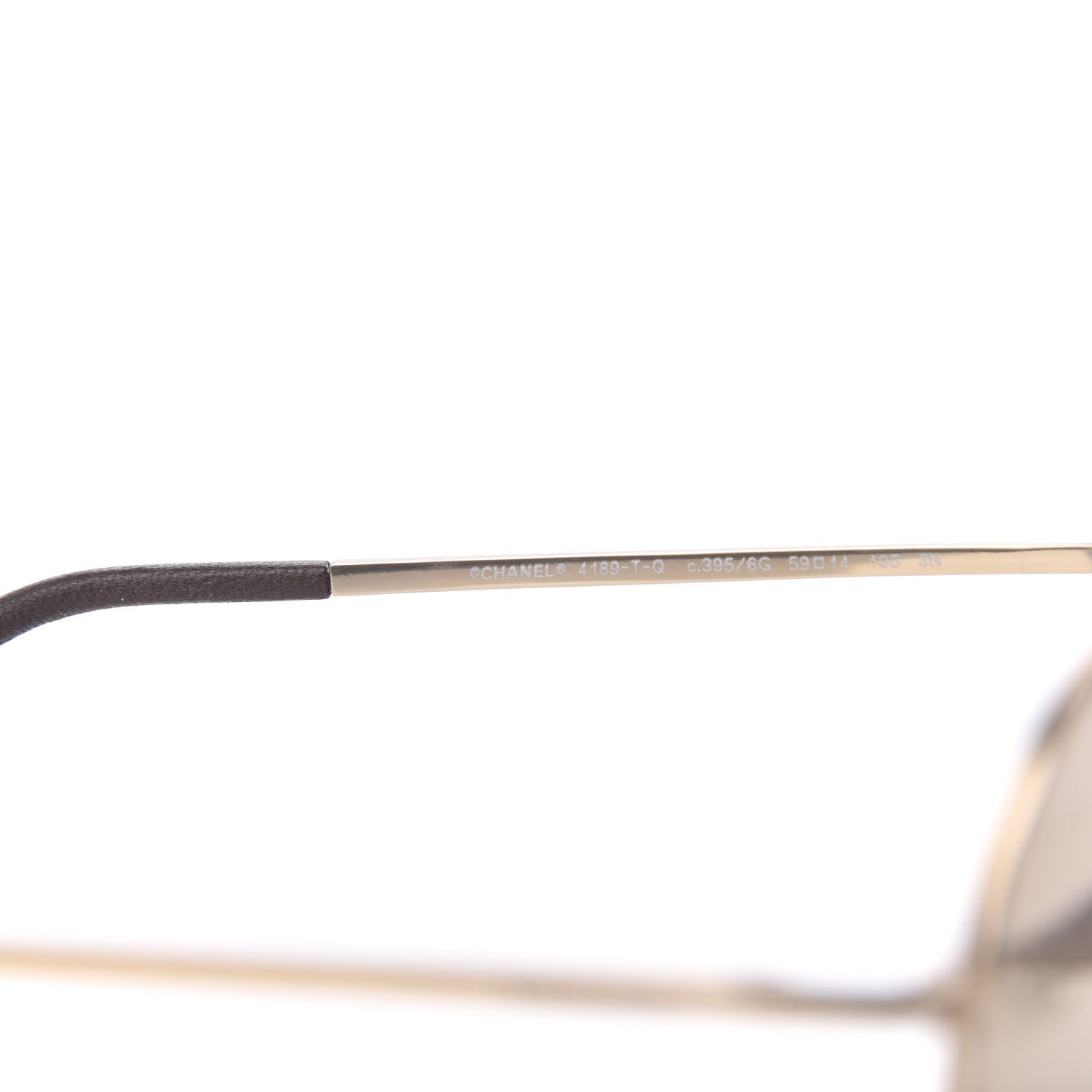 Chanel Aviator CC Sunglasses 4189-T-Q Gold 5 of 8