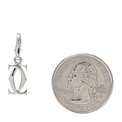 Cartier 18K White Gold Logo Charm 2 of 3