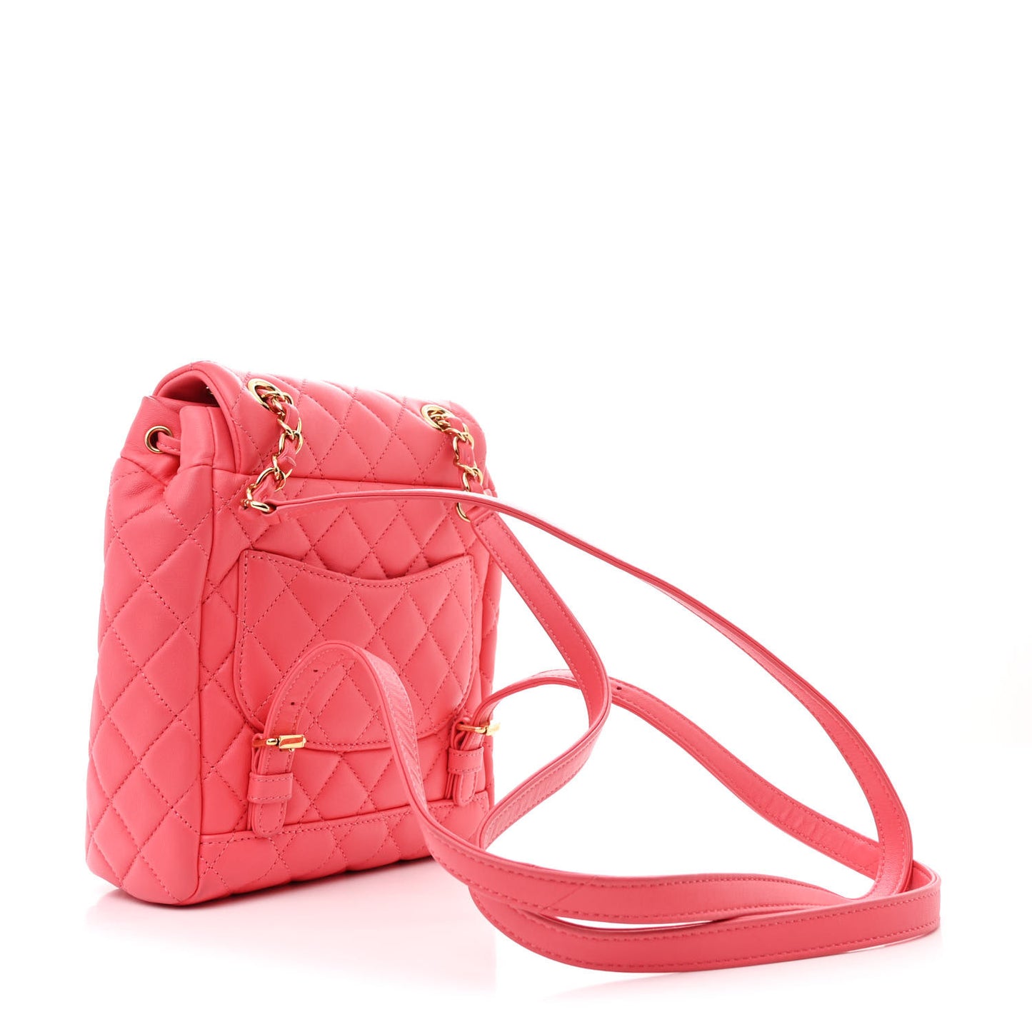 Lambskin Quilted Small Urban Spirit Backpack Dark Pink