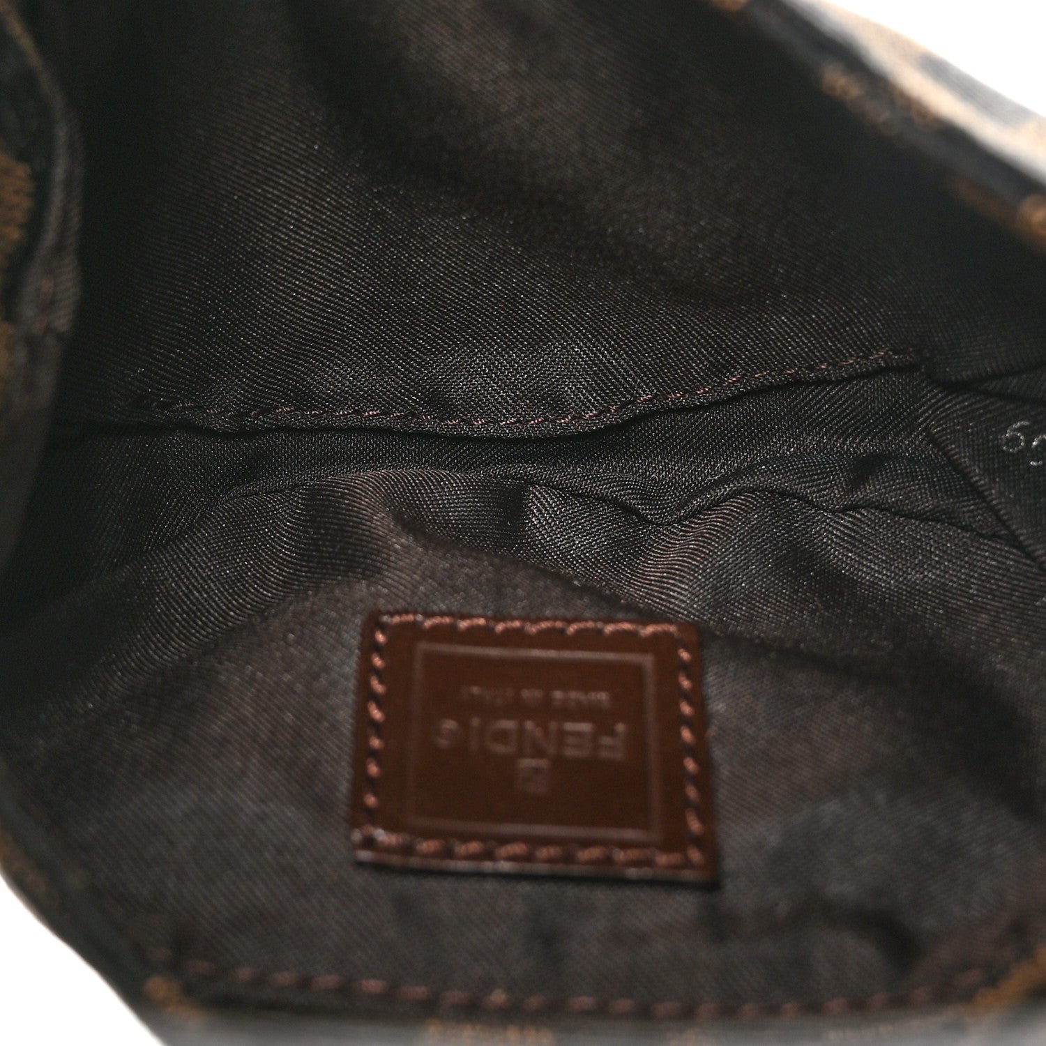 Fendi Zucca Mini Half Moon Baguette Tobacco 4 of 10